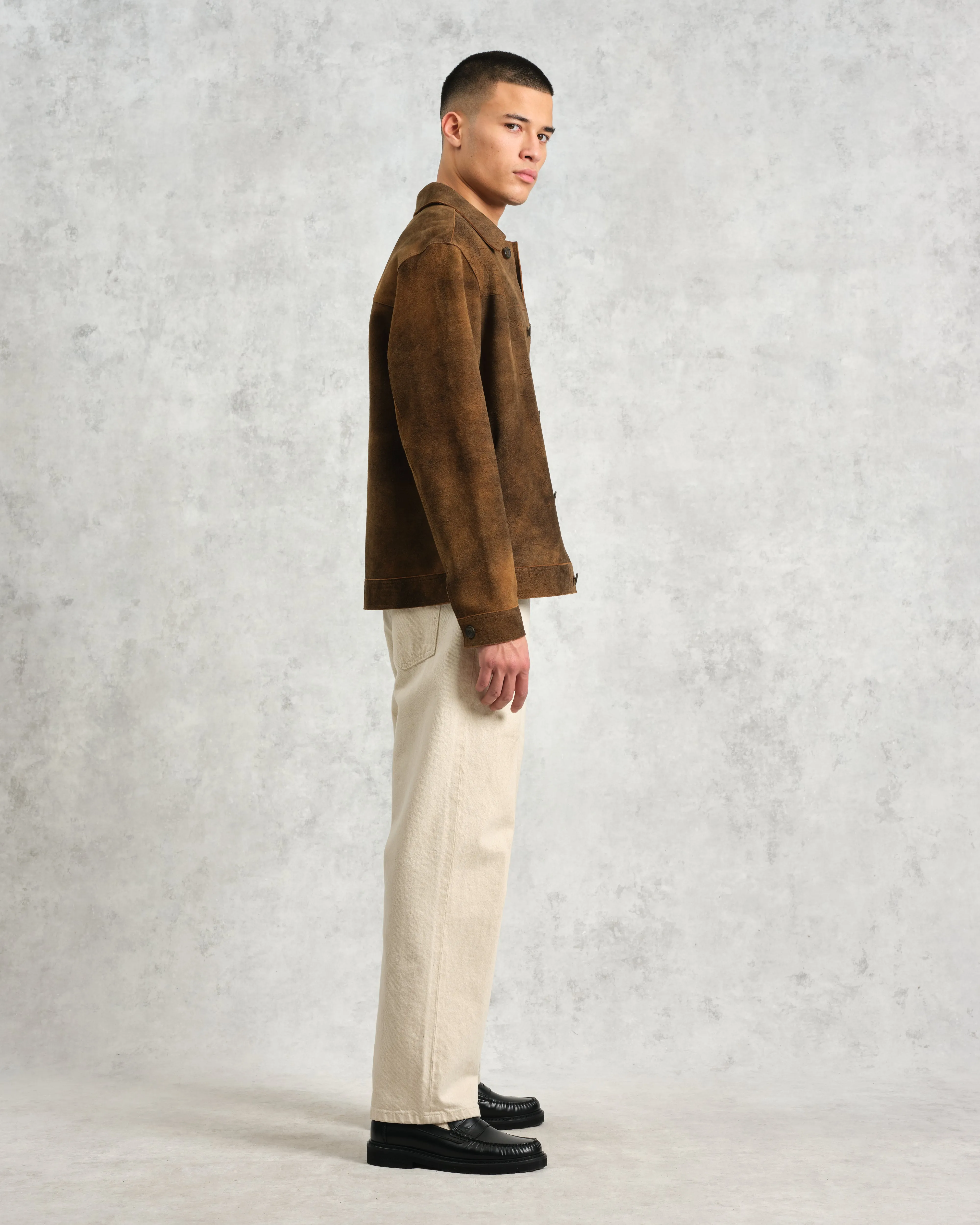 Fen - Tonal Brown Suede Jacket