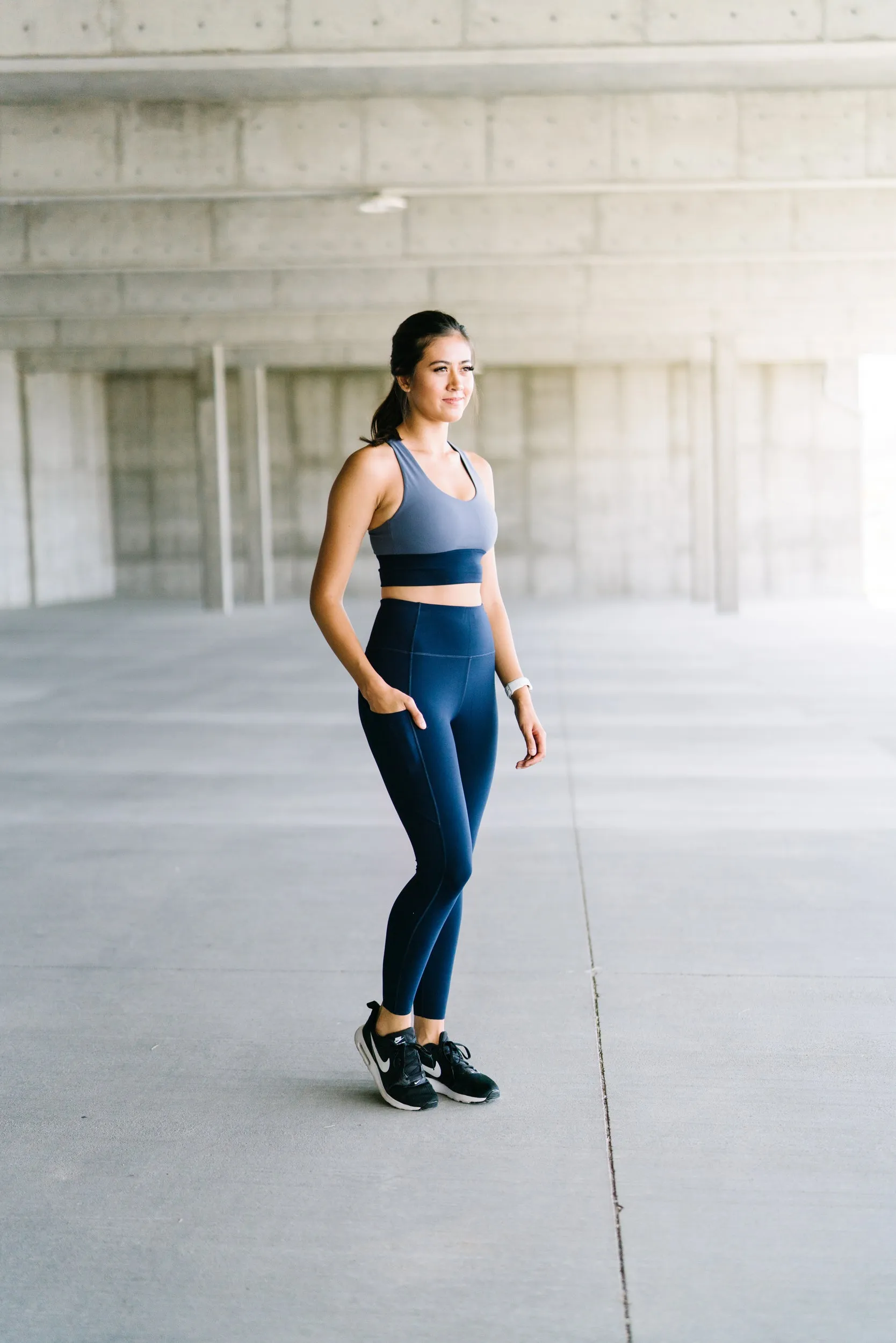 Focus Leggings - Navy | MT LUXE