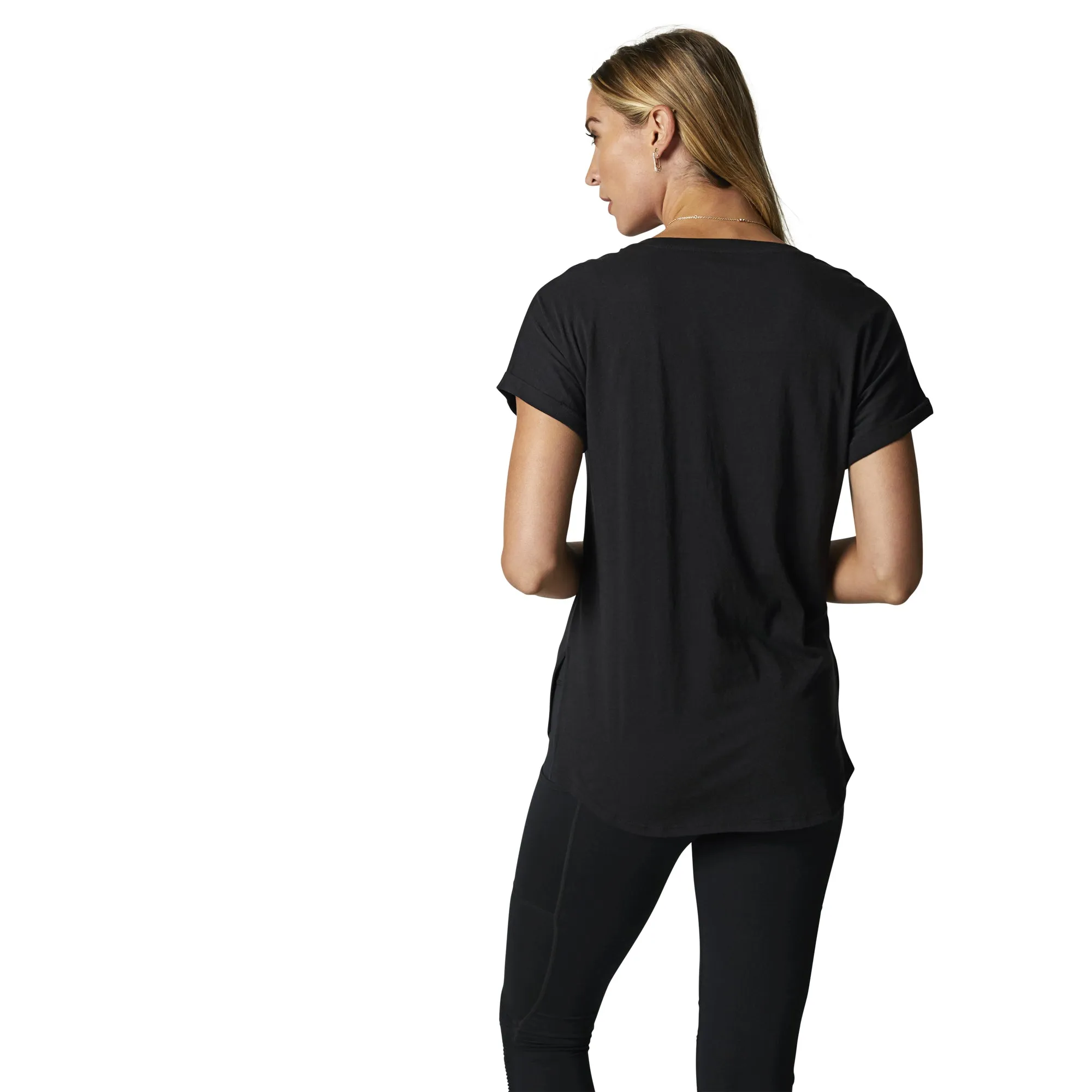 Fox Racing Womens Boundary SS Top T-Shirt Black/Pink