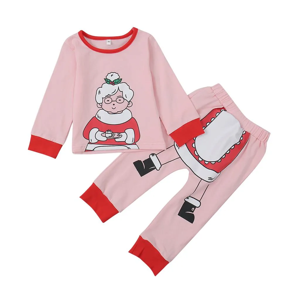 Girls Cartoon Printed Long Sleeve Top & Pants Girls Boutique Wholesale