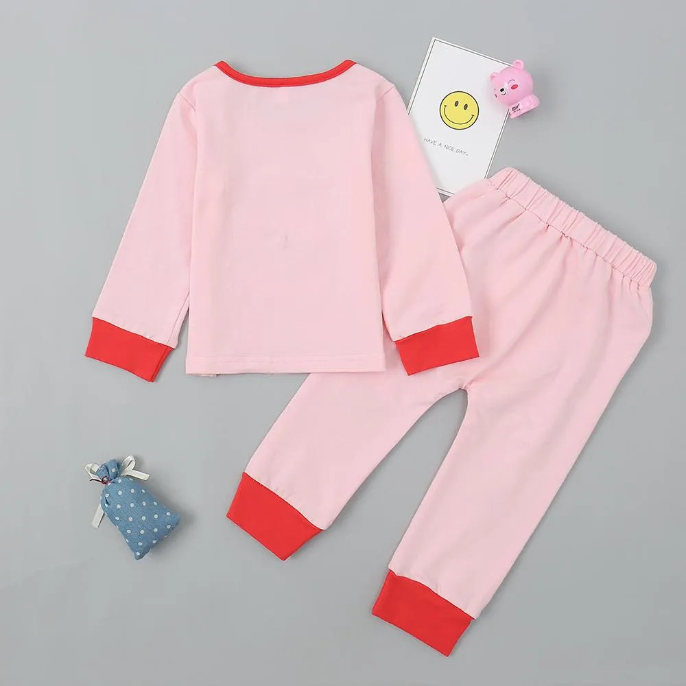 Girls Cartoon Printed Long Sleeve Top & Pants Girls Boutique Wholesale