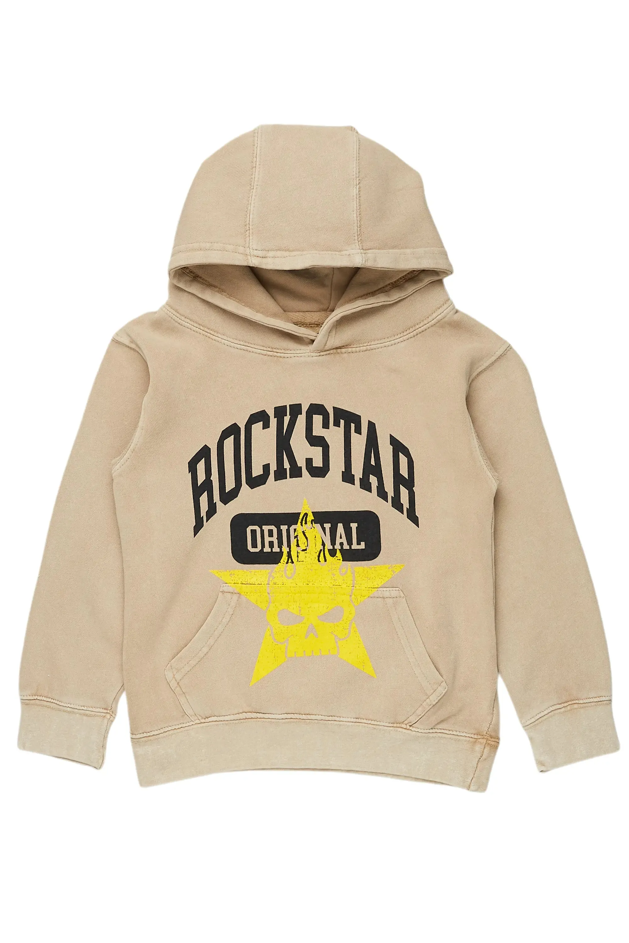 Girls Semaia Vintage Beige Graphic Hoodie