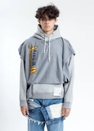 Grey T-Shirt Hoodie