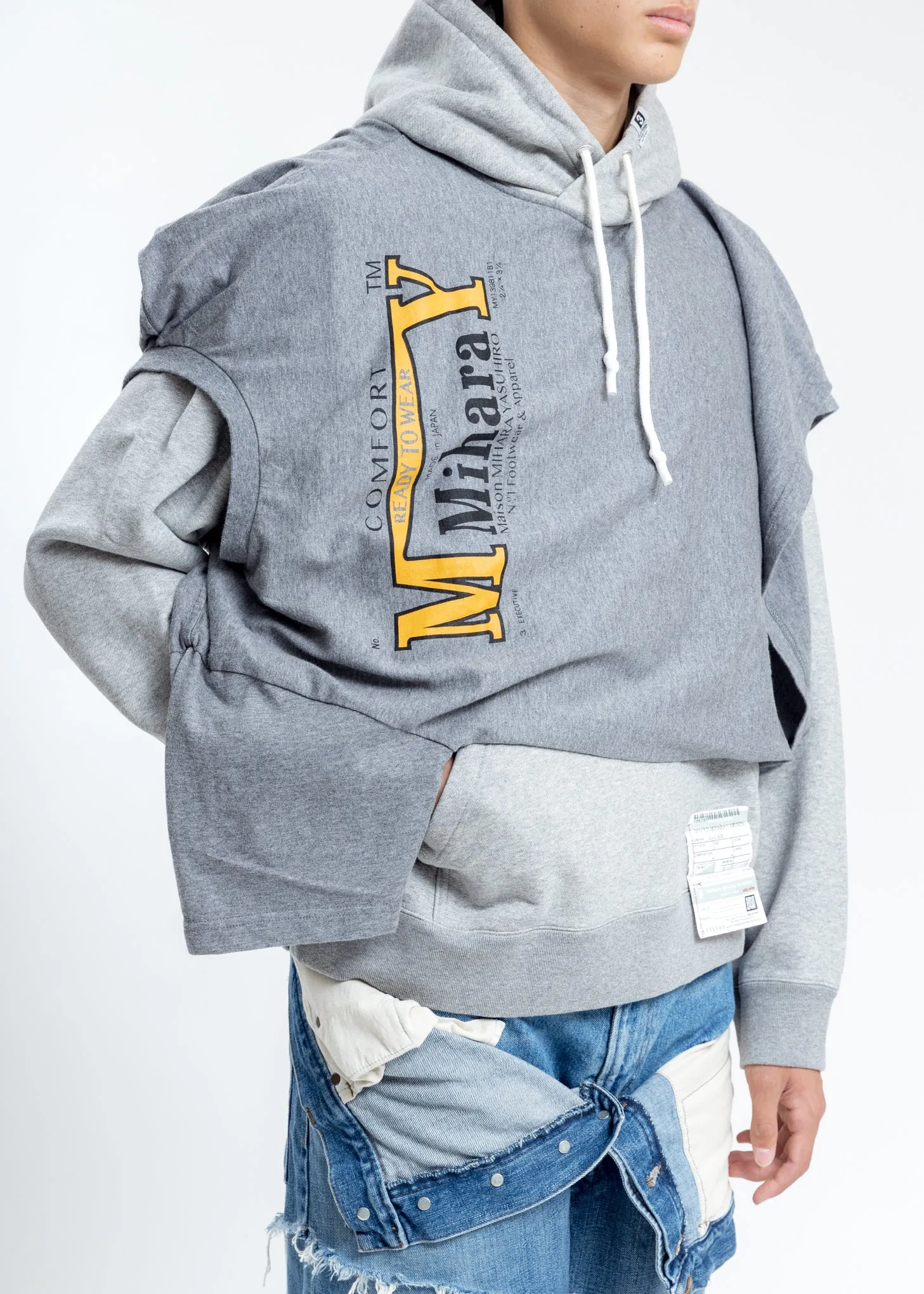 Grey T-Shirt Hoodie
