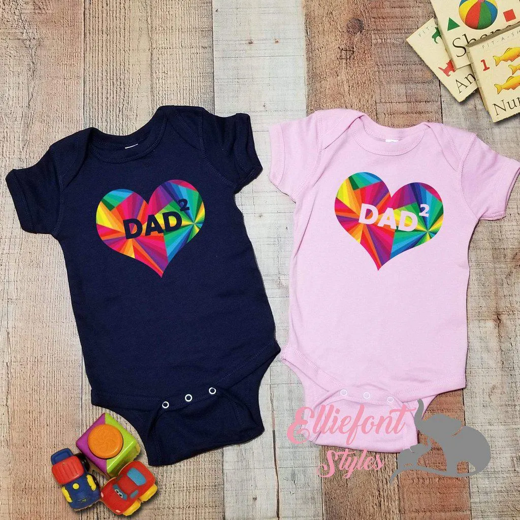 Heart Dad Squared Infant Bodysuit
