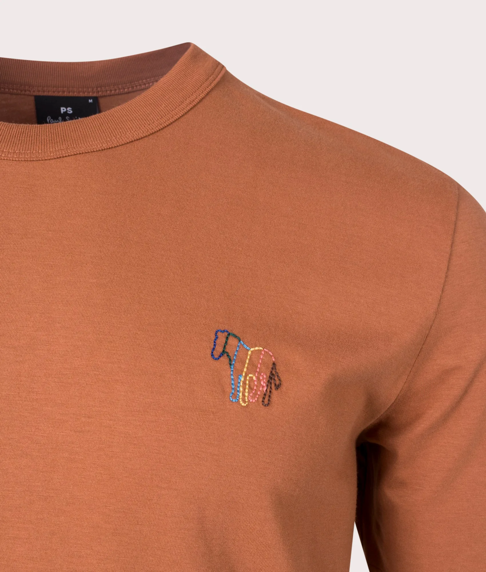 Hollow Broad Stripe Zebra Emblem T-Shirt
