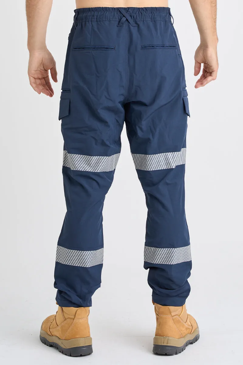 Jet-Lite Hybrid Taped Elastic Waist Pant - Navy
