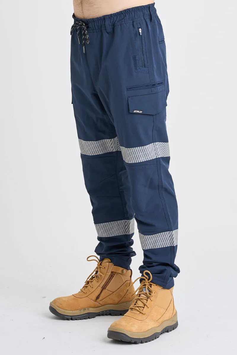 Jet-Lite Hybrid Taped Elastic Waist Pant - Navy
