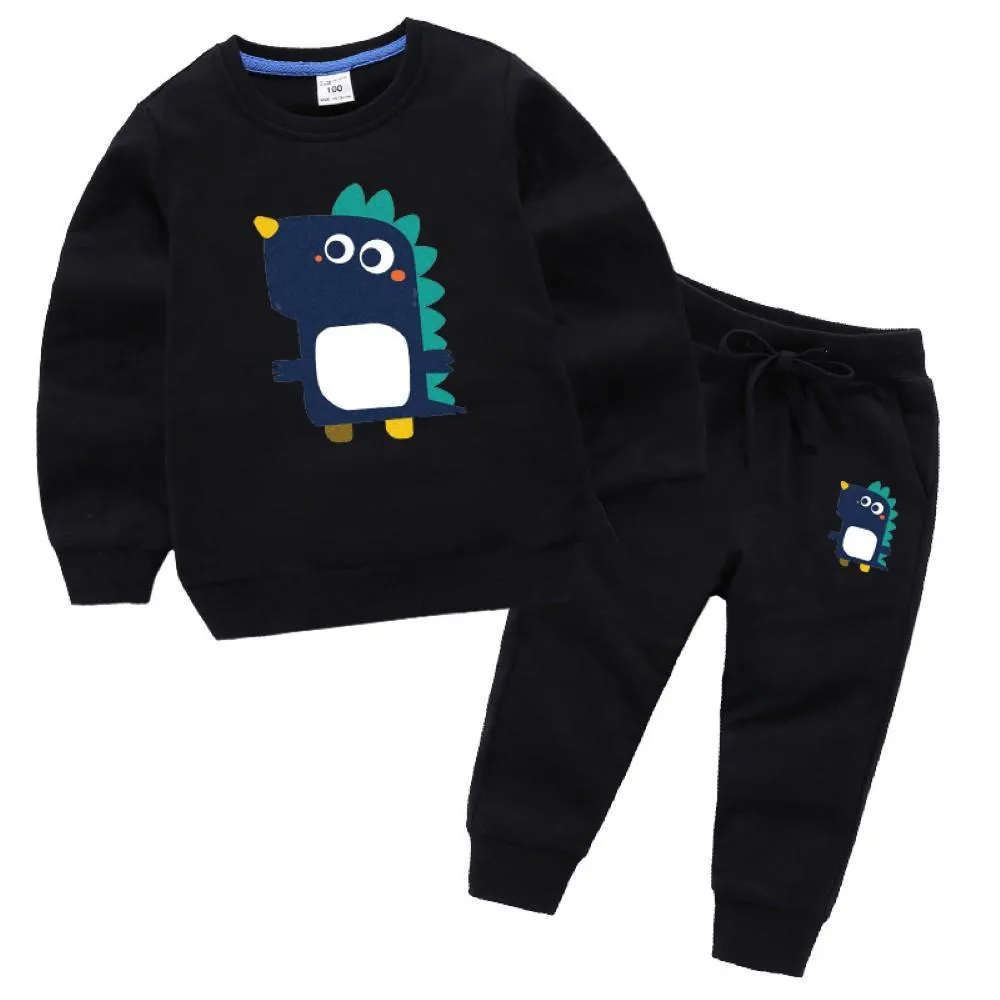 Kid Litte Dinosaur Cartoon Printed Top & Pants Boy Clothes Wholesale