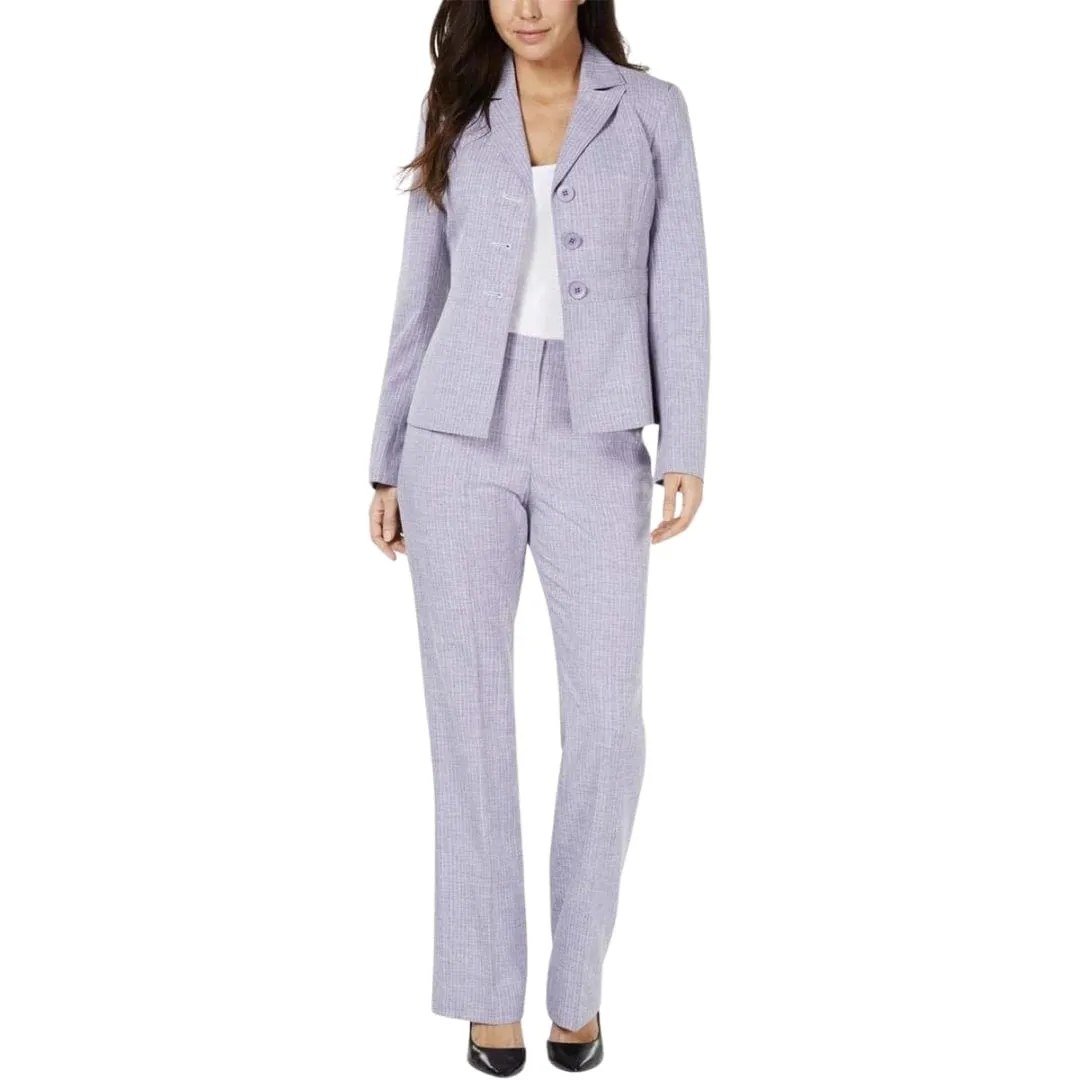 LE SUIT - Striped Professional Three-Button Suit