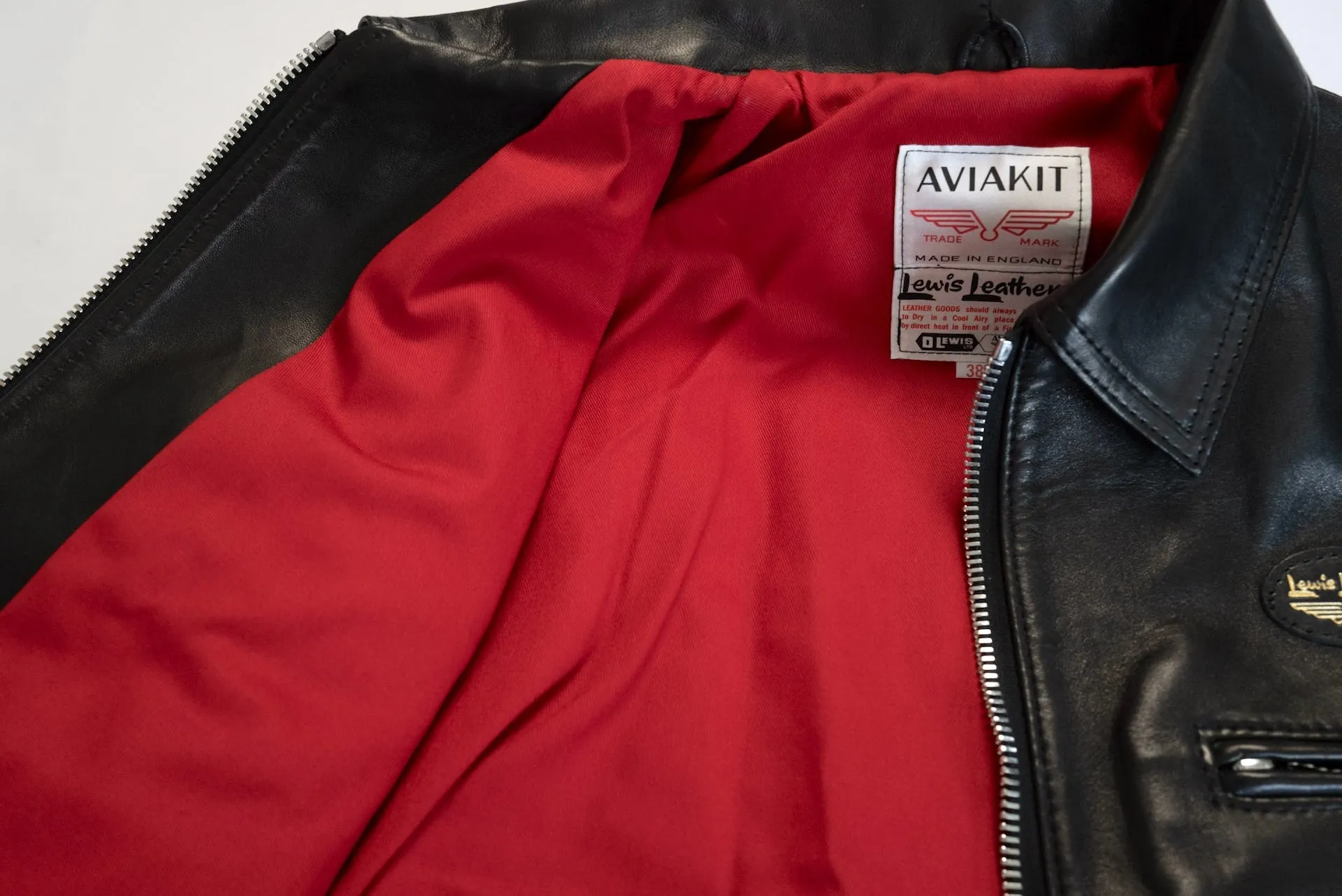 Lewis Leathers Black Sheepskin 'Dominator' 551T Leather Jacket (Tight fit)