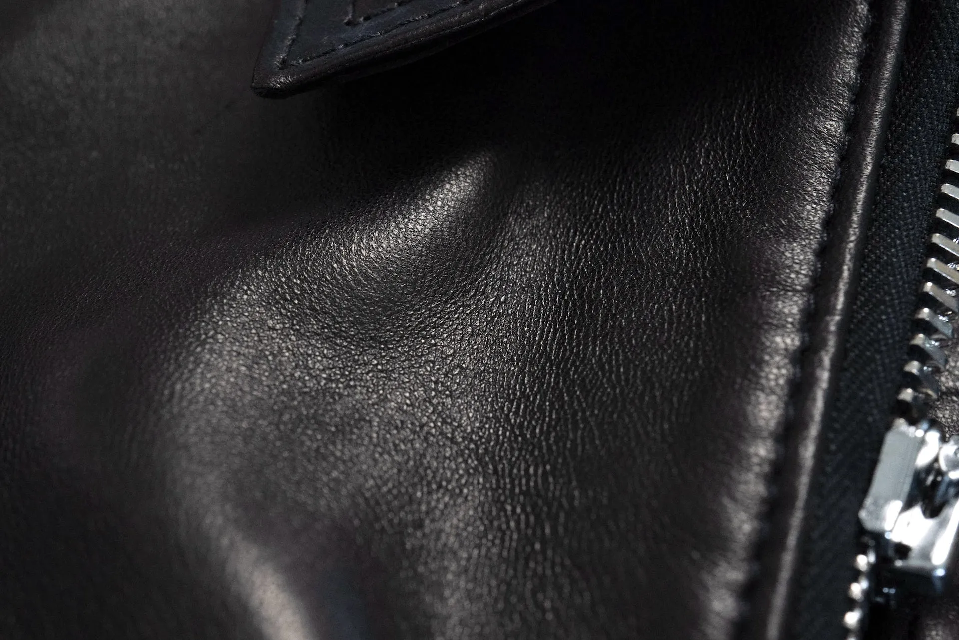 Lewis Leathers Black Sheepskin 'Dominator' 551T Leather Jacket (Tight fit)