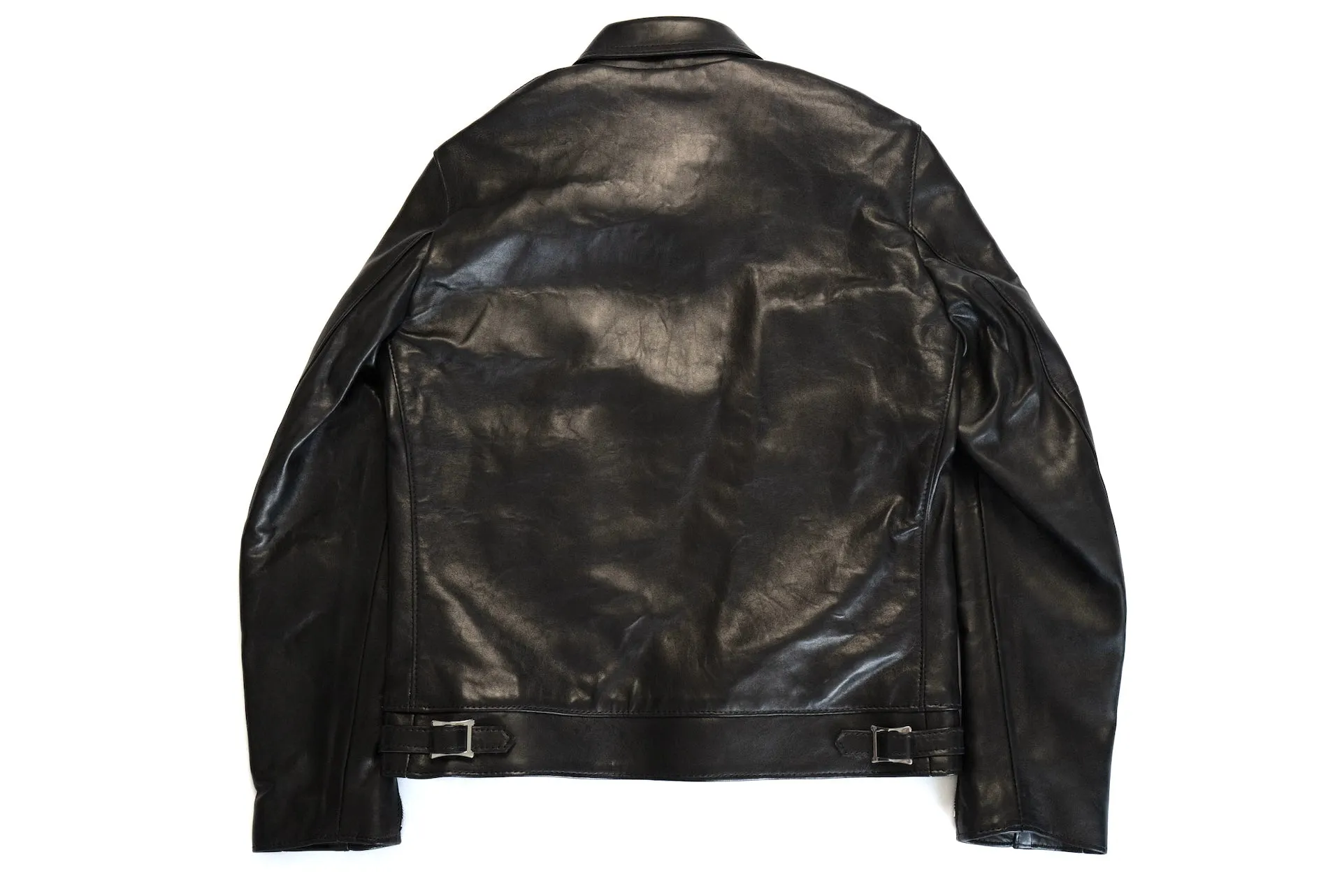 Lewis Leathers Black Sheepskin 'Dominator' 551T Leather Jacket (Tight fit)