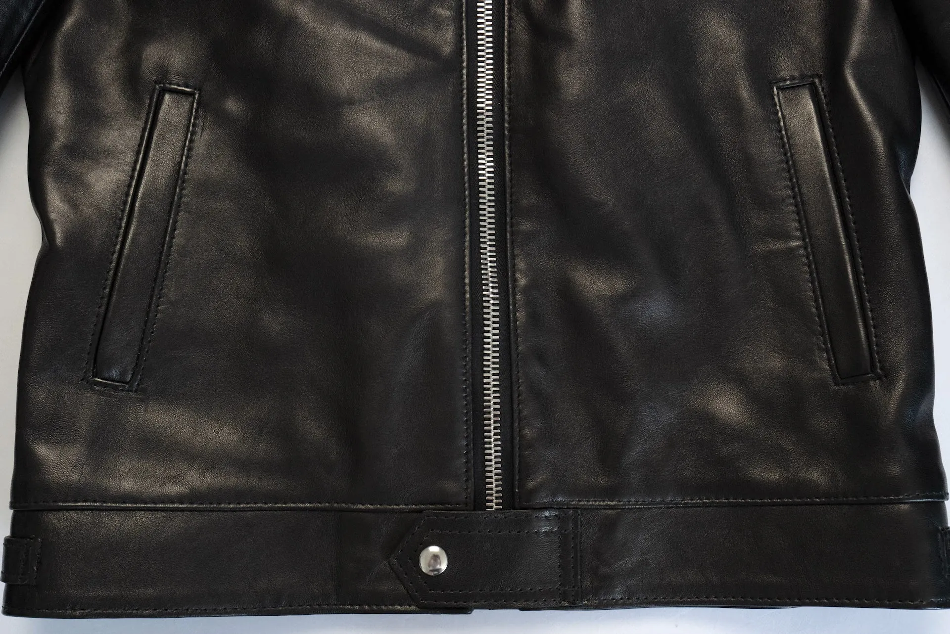 Lewis Leathers Black Sheepskin 'Dominator' 551T Leather Jacket (Tight fit)