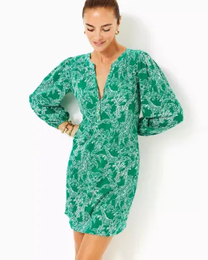 Lilly Pulitzer Emery Dress Fiddle Leaf Green Safari Party