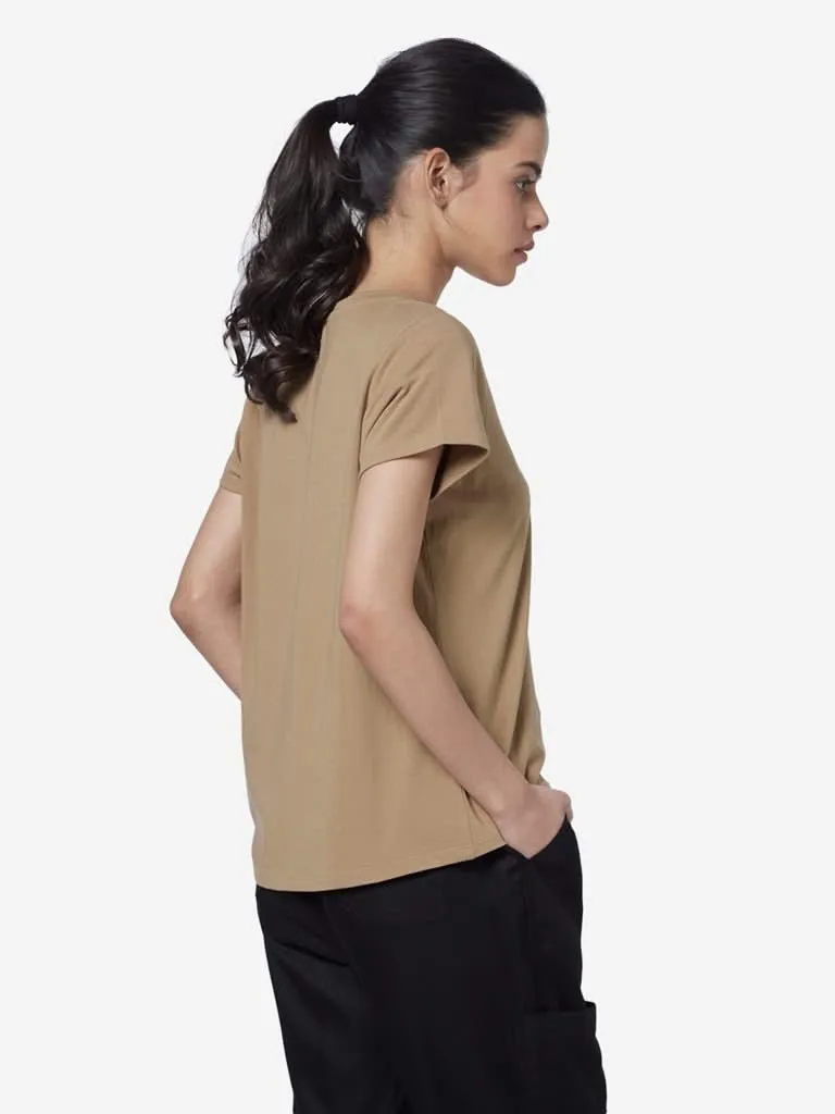 LOV Beige Leanne Crewneck T-Shirt