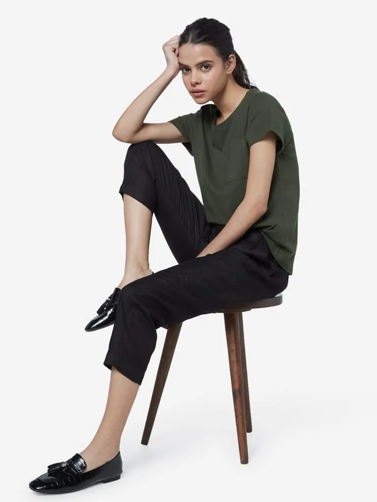 LOV Khaki Leanne Crewneck T-Shirt