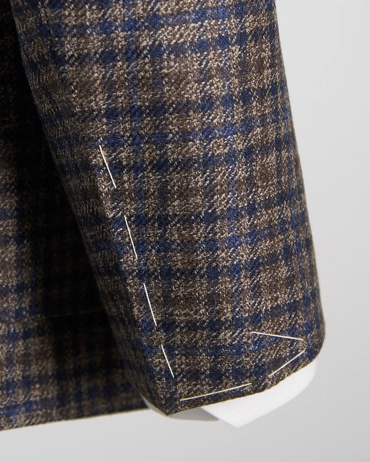 Luxury Wool Marled Gingham Soft Constructed 'Kei' Jacket