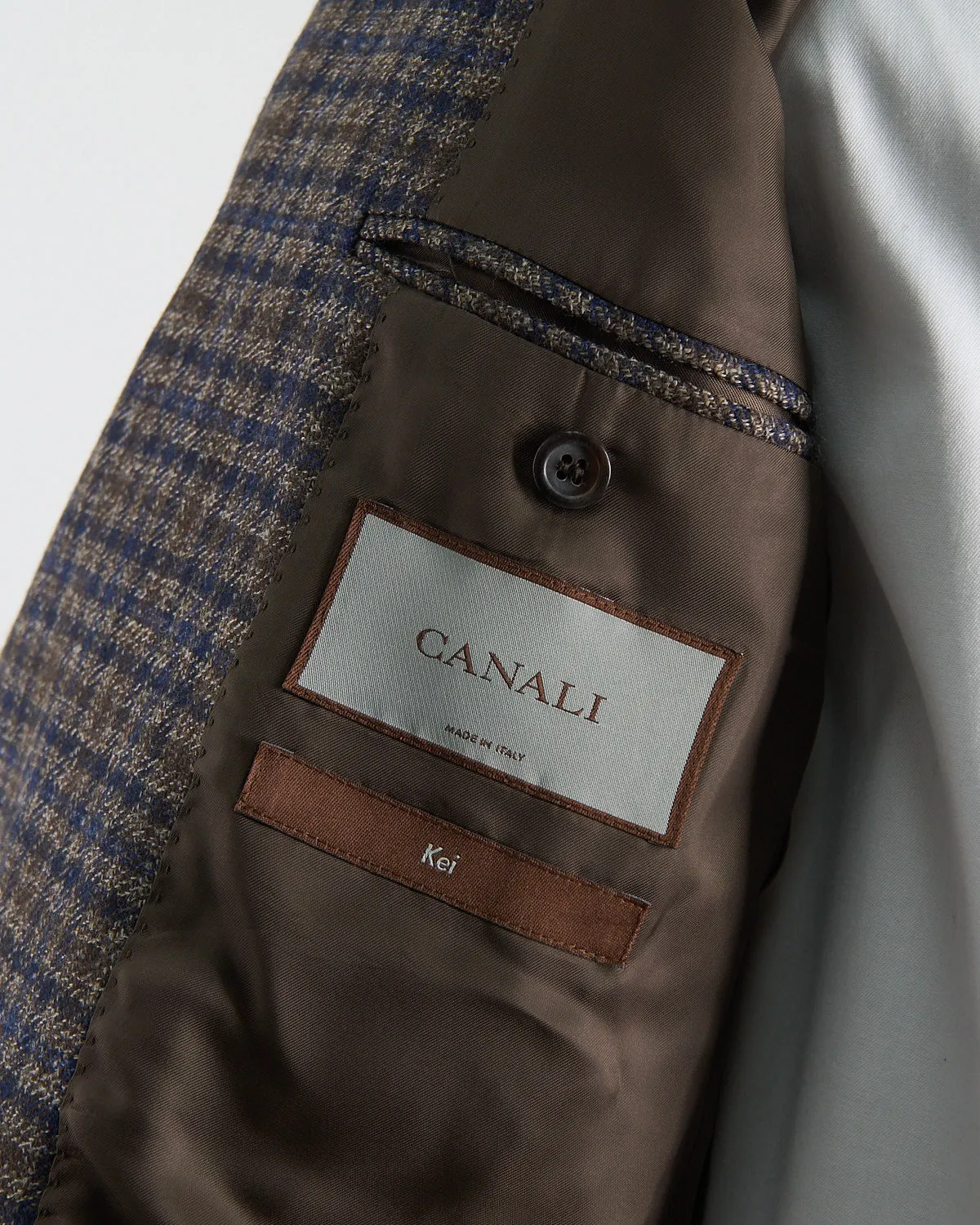 Luxury Wool Marled Gingham Soft Constructed 'Kei' Jacket