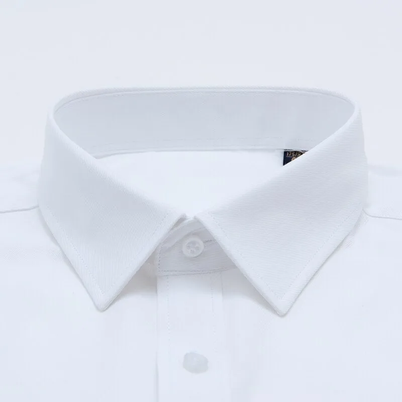 MACROSEA Men Solid Bamboo Fiber Long Sleeve Elastic Non Iron Male Regular-fit Dress Shirt