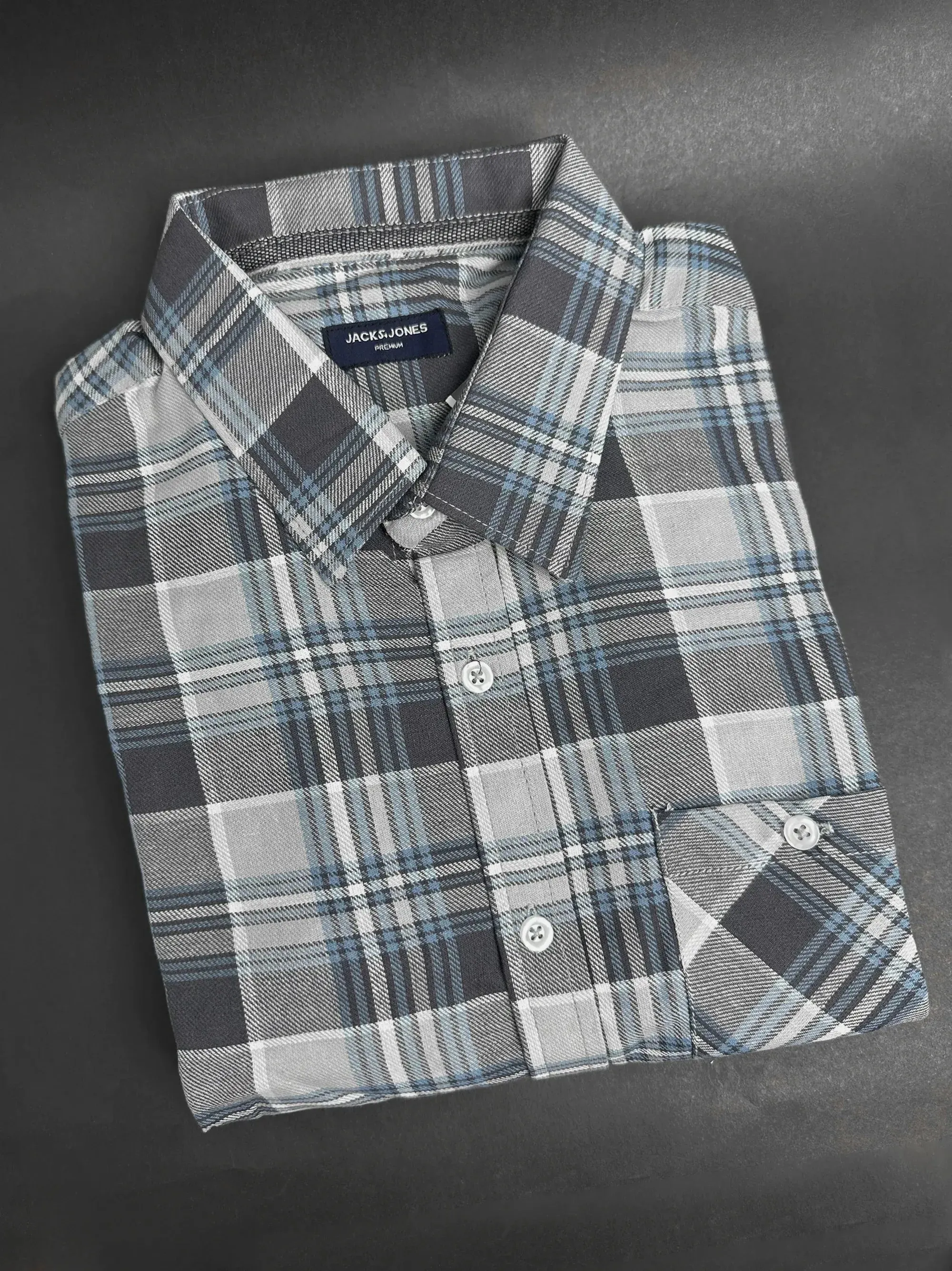 Men's Multicolor Gray Check Shirt