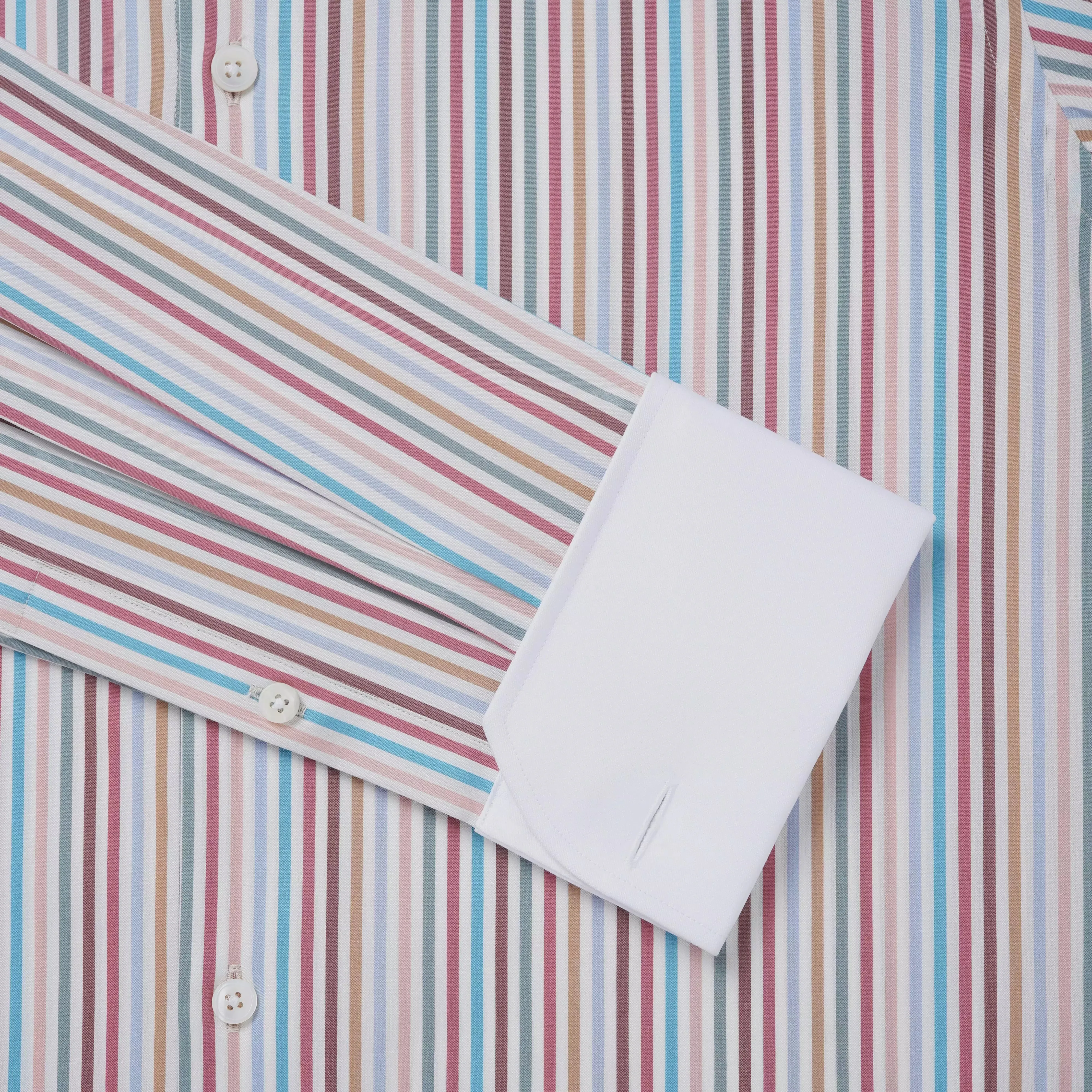 Multicolour Slim Fit Multi Bengal Stripe Dress Shirt