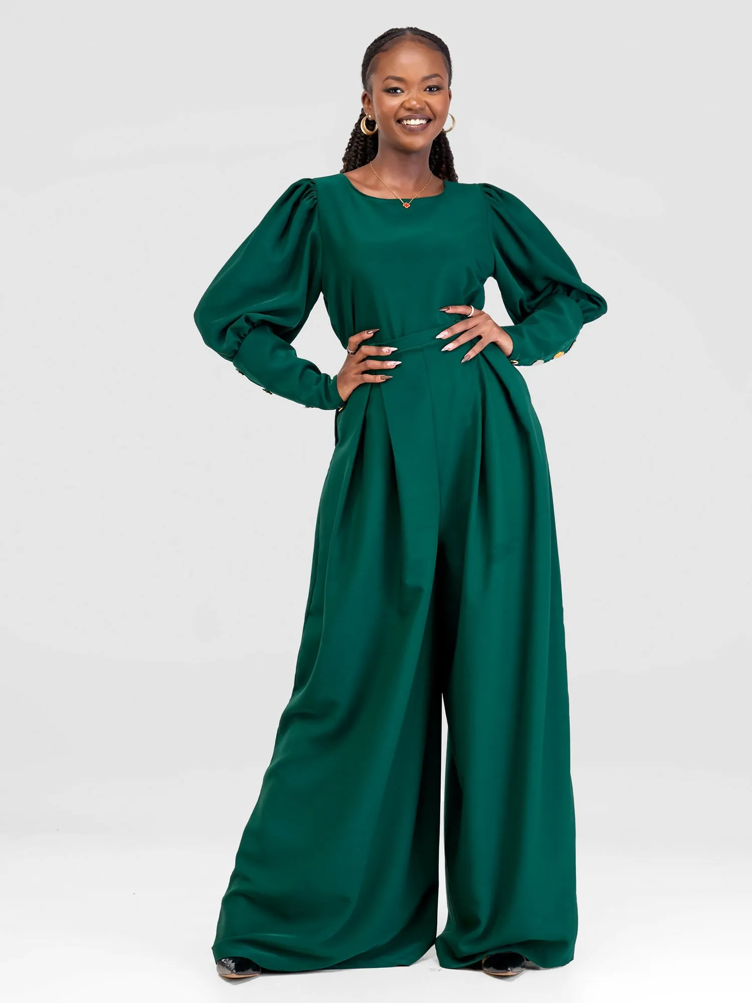 Mwasi Palazzo And Top Set - Green