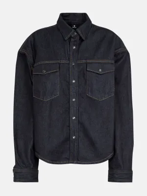 Navy denim overshirt