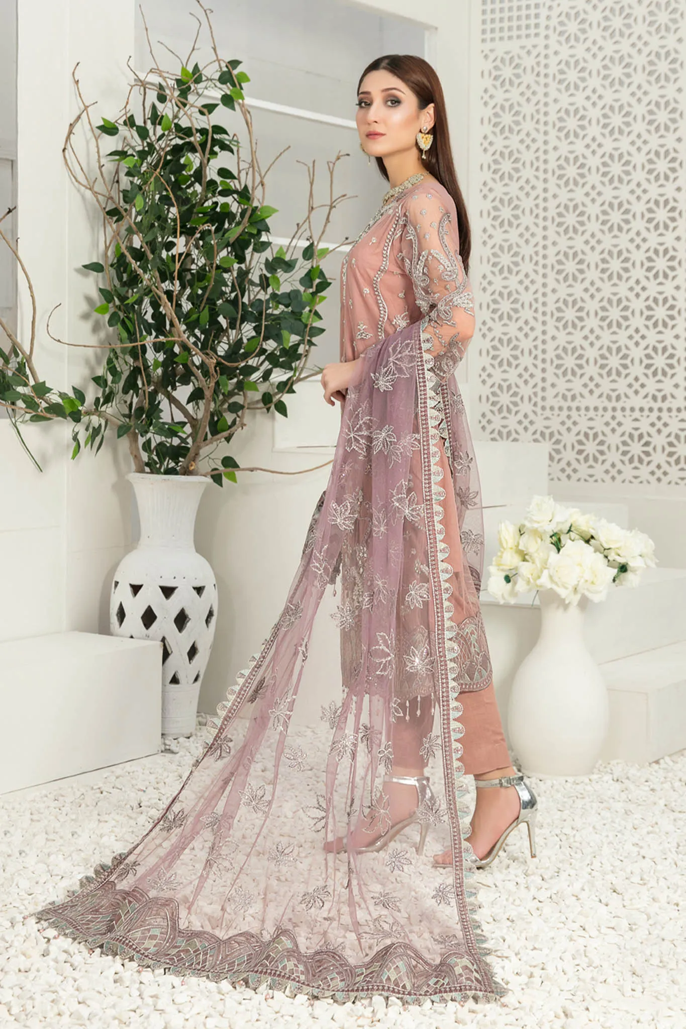 Nina by Tawakkal Semi Stitched 3 Piece Fancy Chiffon Collection'2022-N-6529