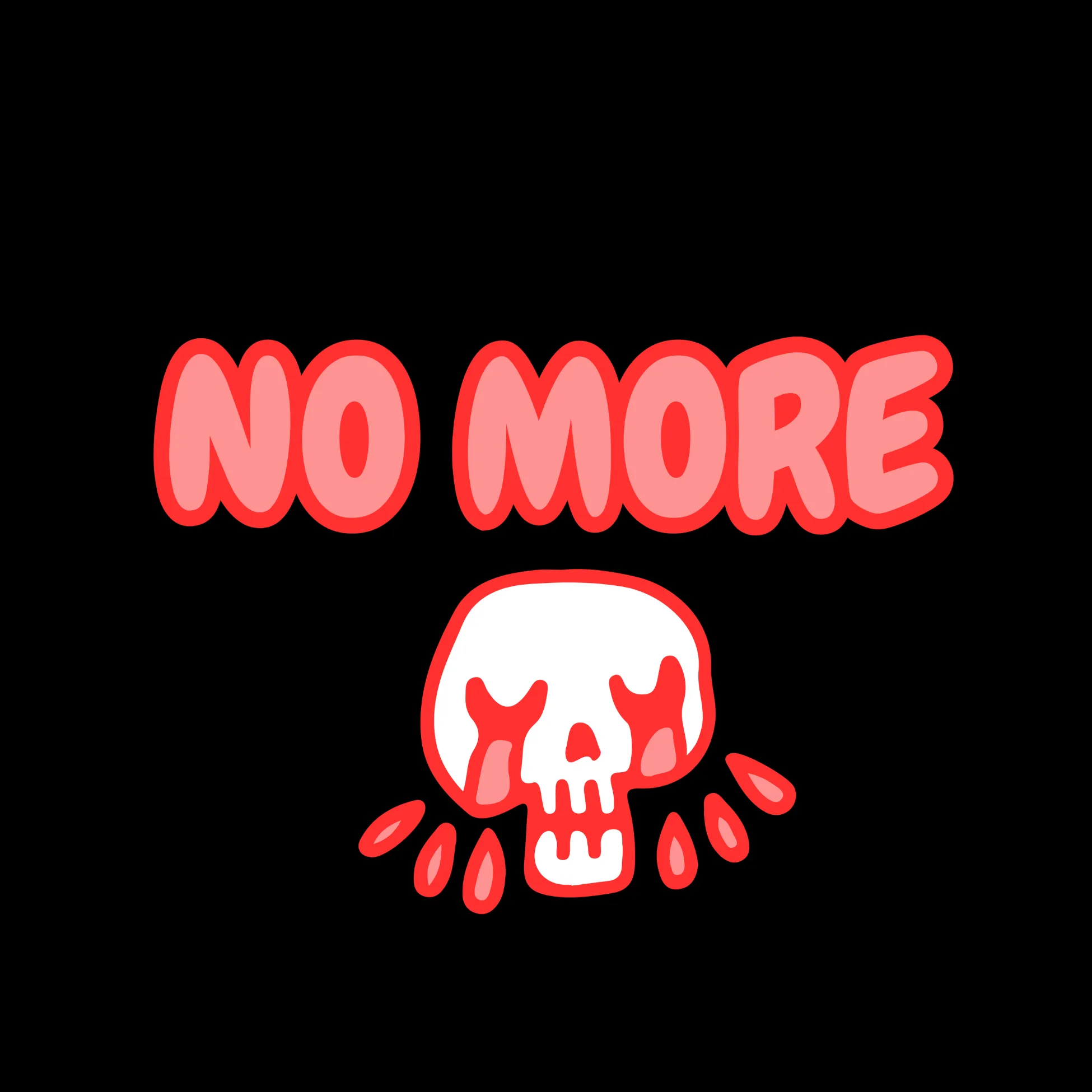 No More Relaxed fit Black Hoodie For Men By Demon Wear