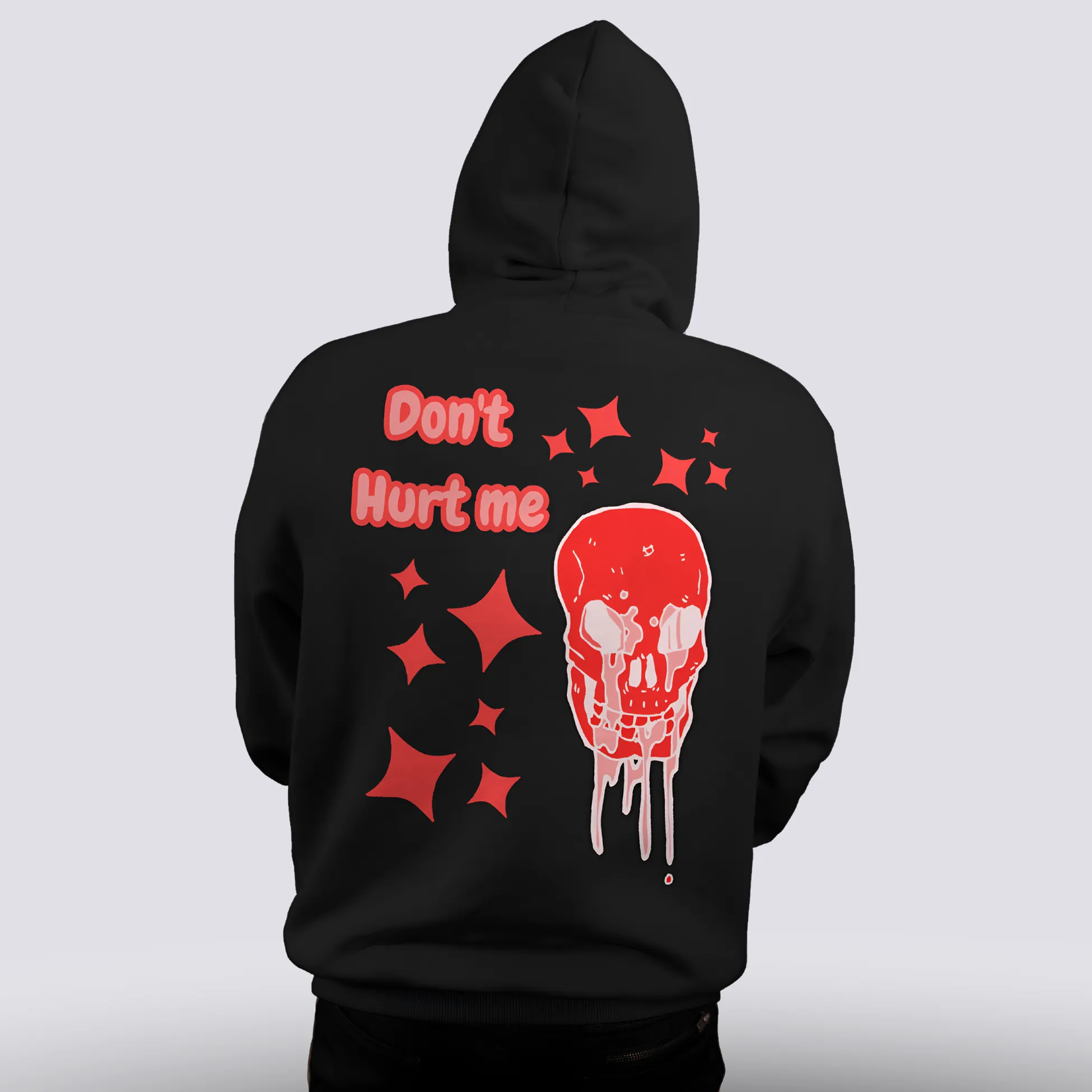 No More Relaxed fit Black Hoodie For Men By Demon Wear