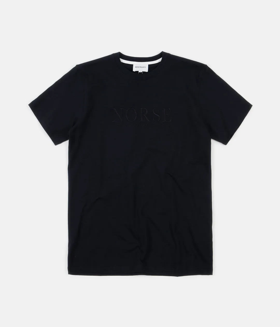 Norse Projects Niels Serif Logo T-Shirt - Dark Navy