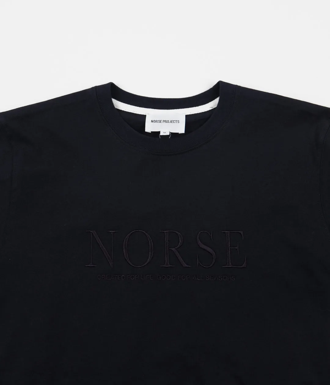 Norse Projects Niels Serif Logo T-Shirt - Dark Navy