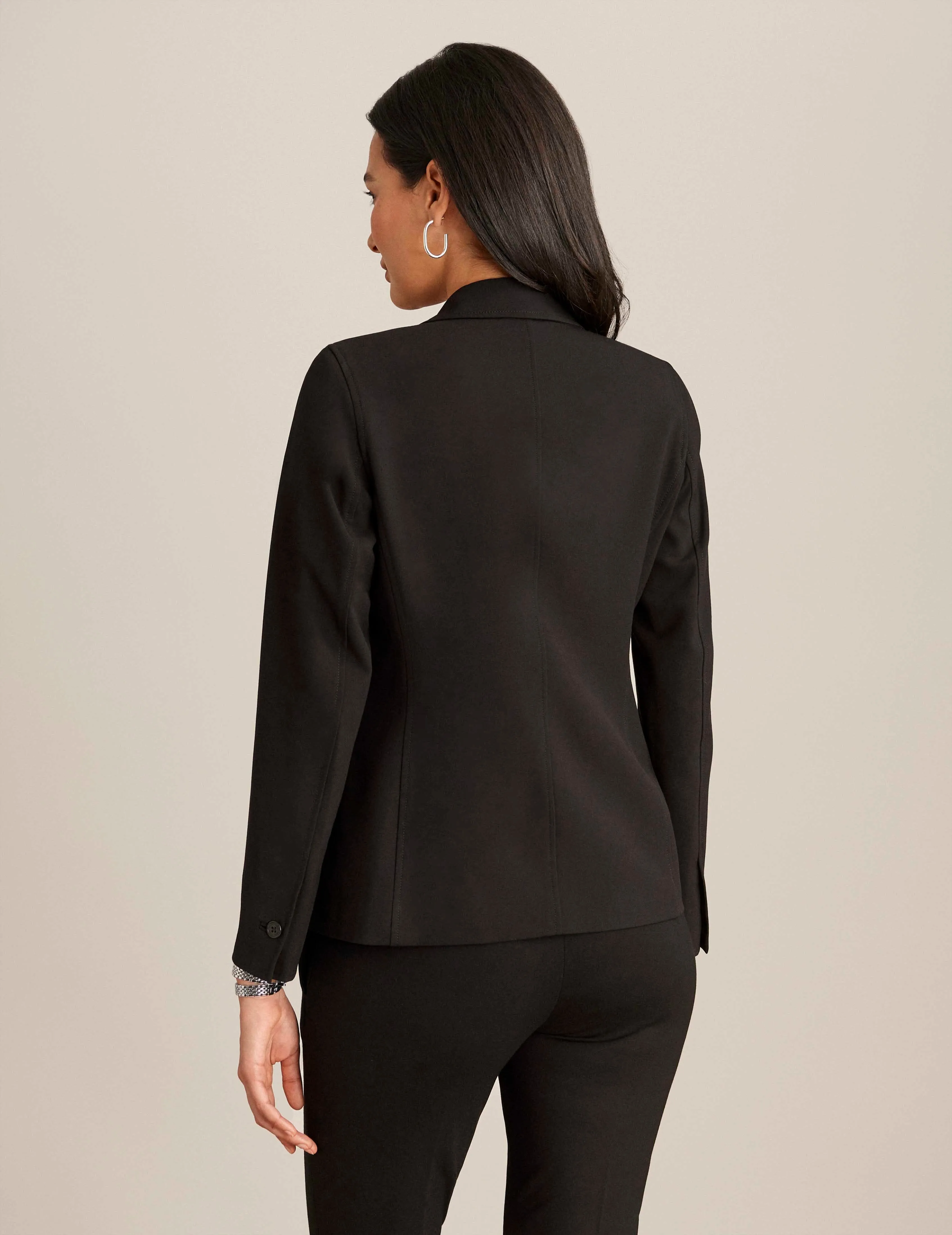 Notch Collar Jacket With Princess Seam - Sale