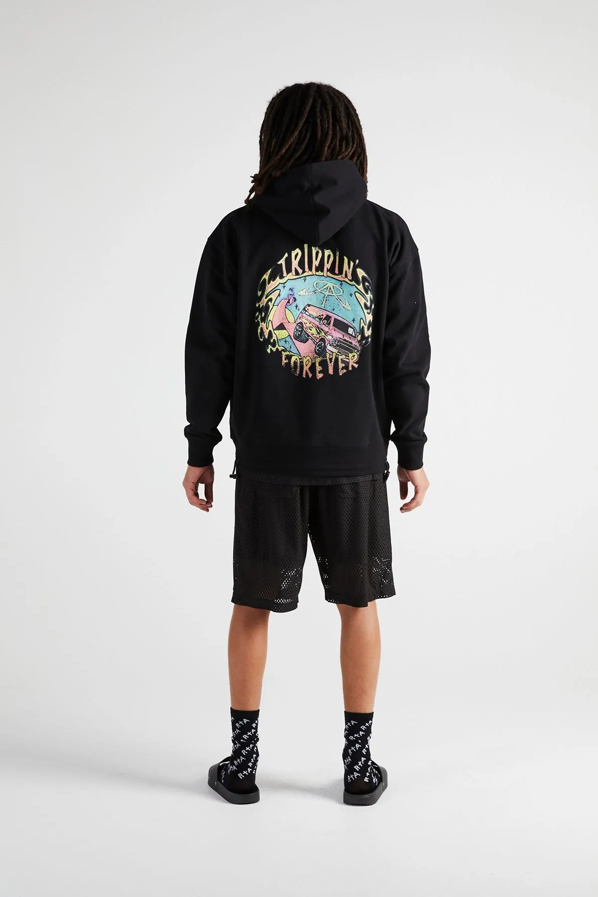 OVERSIZED HOODIE | BLACK TRIPPING FOREVER
