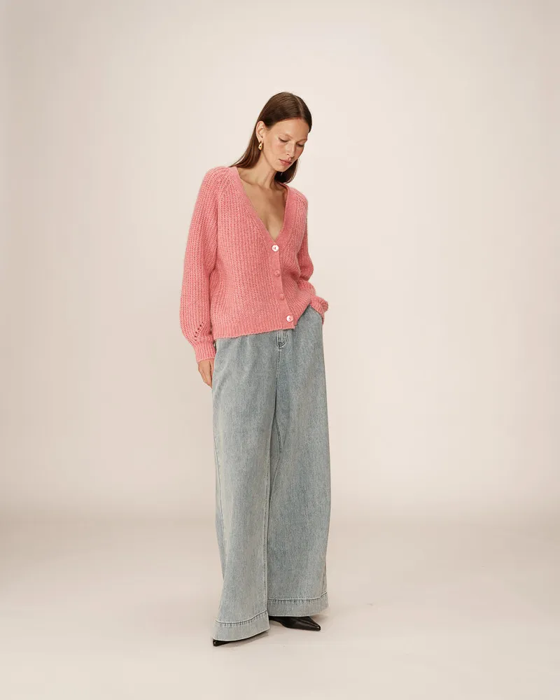 Panettone Knit Cardigan Rose