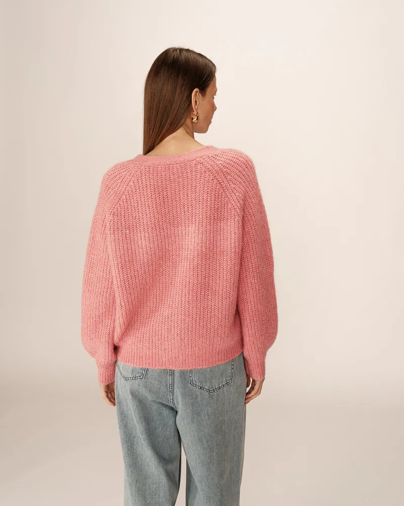 Panettone Knit Cardigan Rose