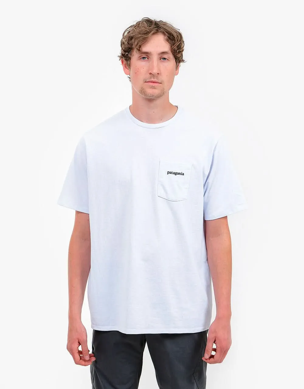 Patagonia Line Logo Ridge Pocket Responsibili-Tee® - White