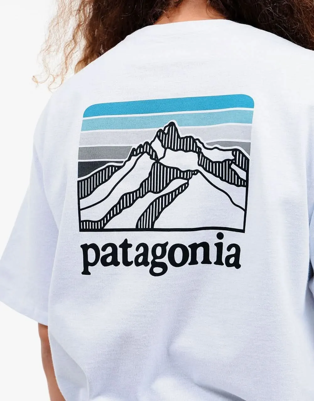 Patagonia Line Logo Ridge Pocket Responsibili-Tee® - White