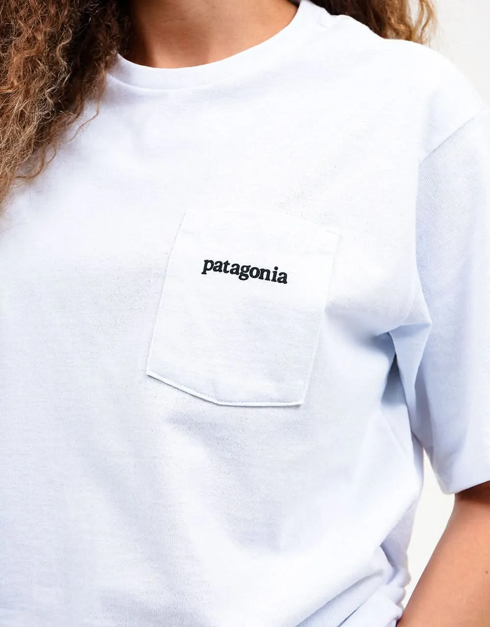 Patagonia Line Logo Ridge Pocket Responsibili-Tee® - White
