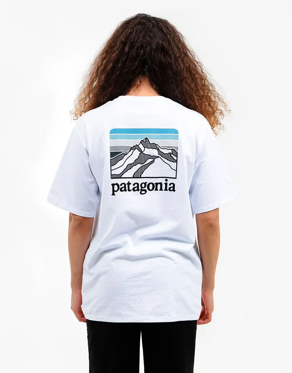 Patagonia Line Logo Ridge Pocket Responsibili-Tee® - White