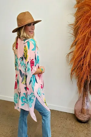 Pink Floral Kimono