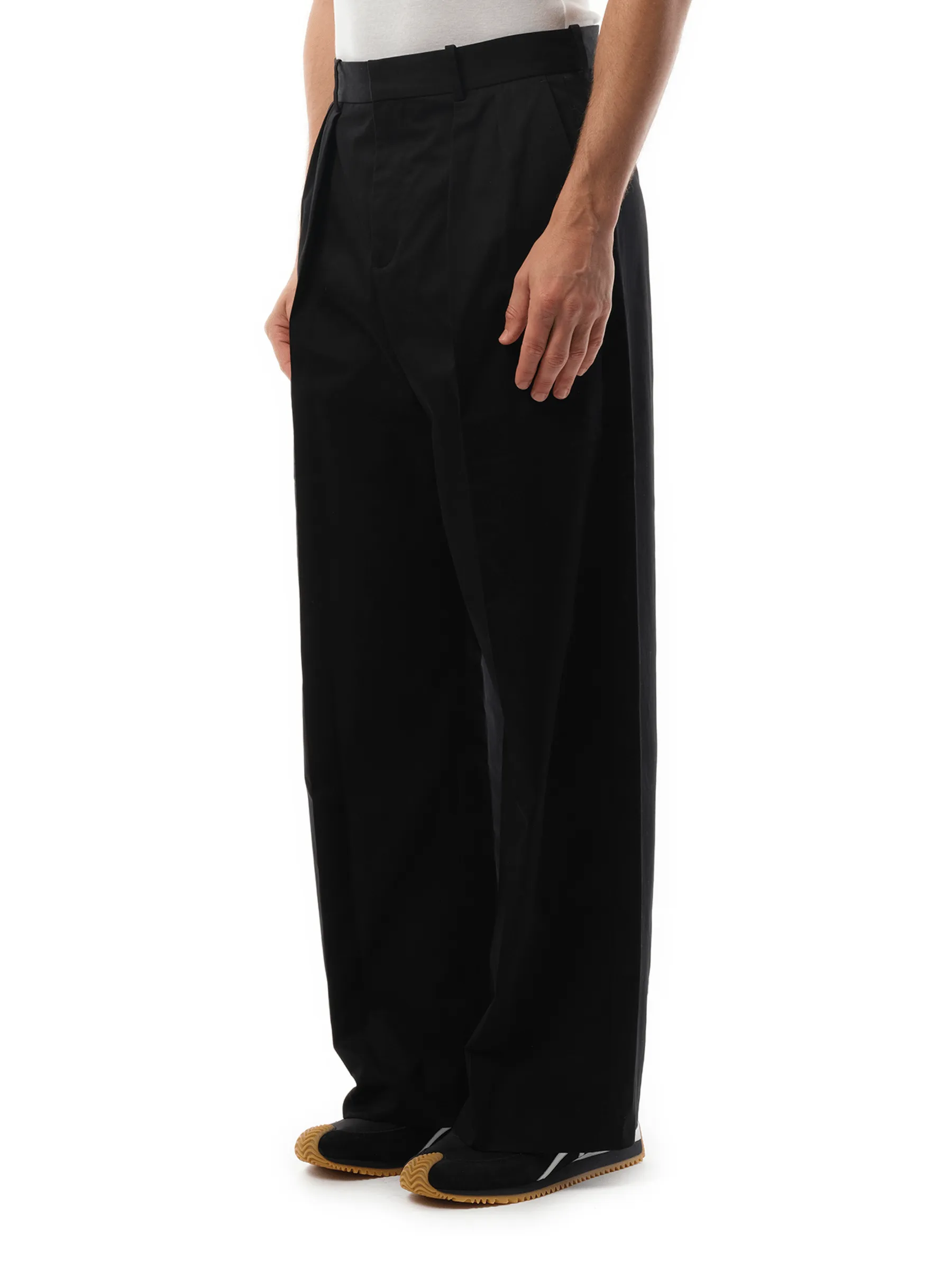 Pleated Trouser in Black