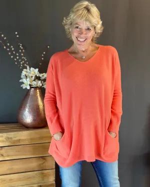 Pocket Jumper - Coral