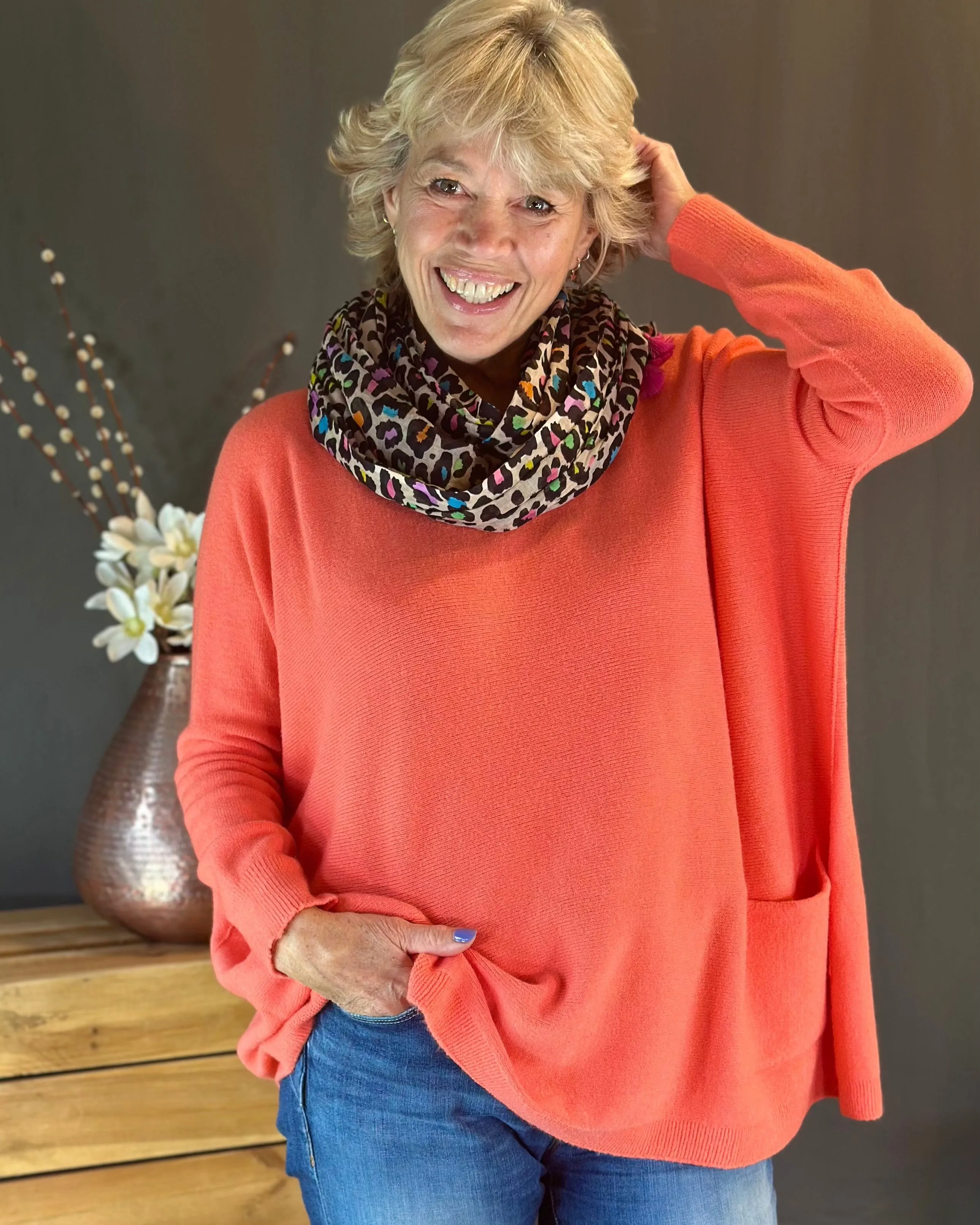 Pocket Jumper - Coral