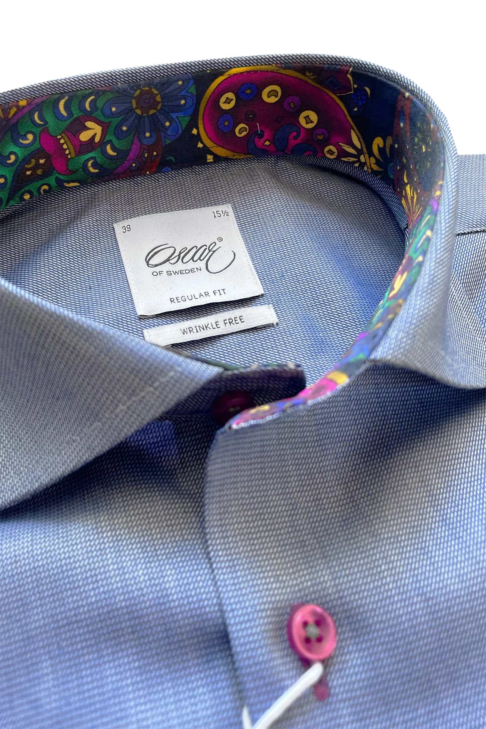 Pure Cotton Wrinkle Free Shirt - Mid Blue
