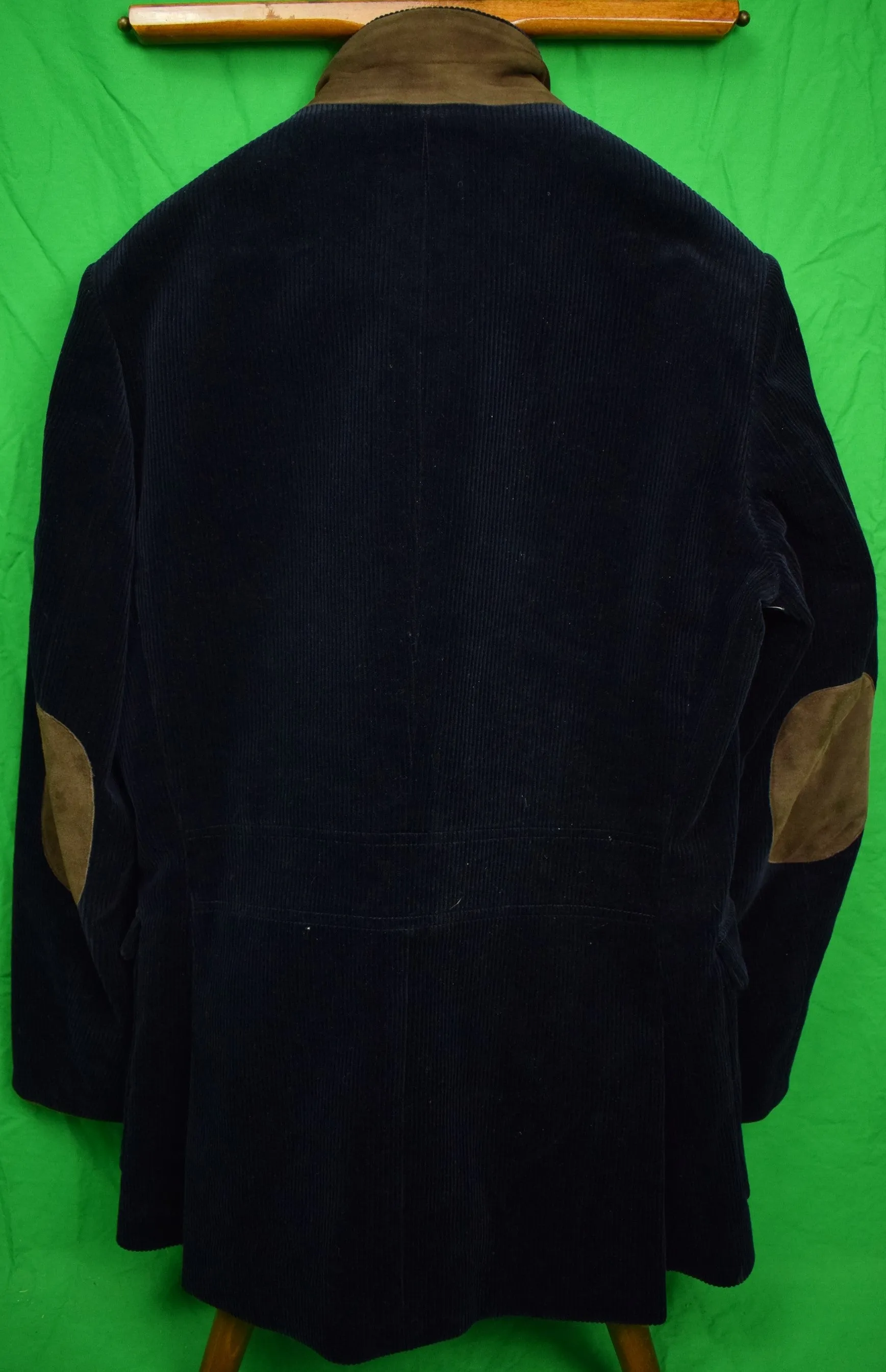 "Cordings Piccadilly Navy Cord w/ Choc Suede Trim Jacket" Sz: 40R