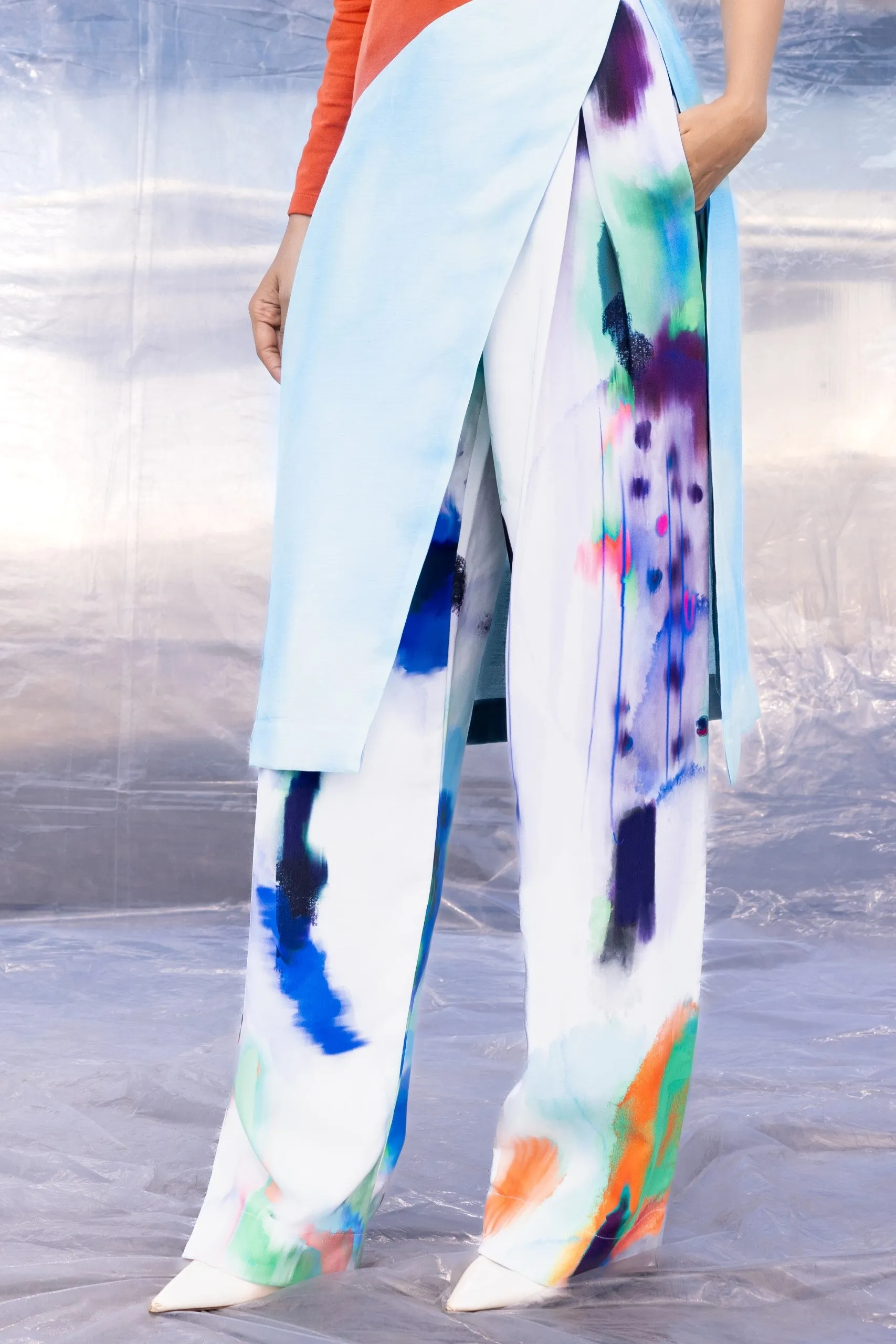 Rain Pleated Wide Pants