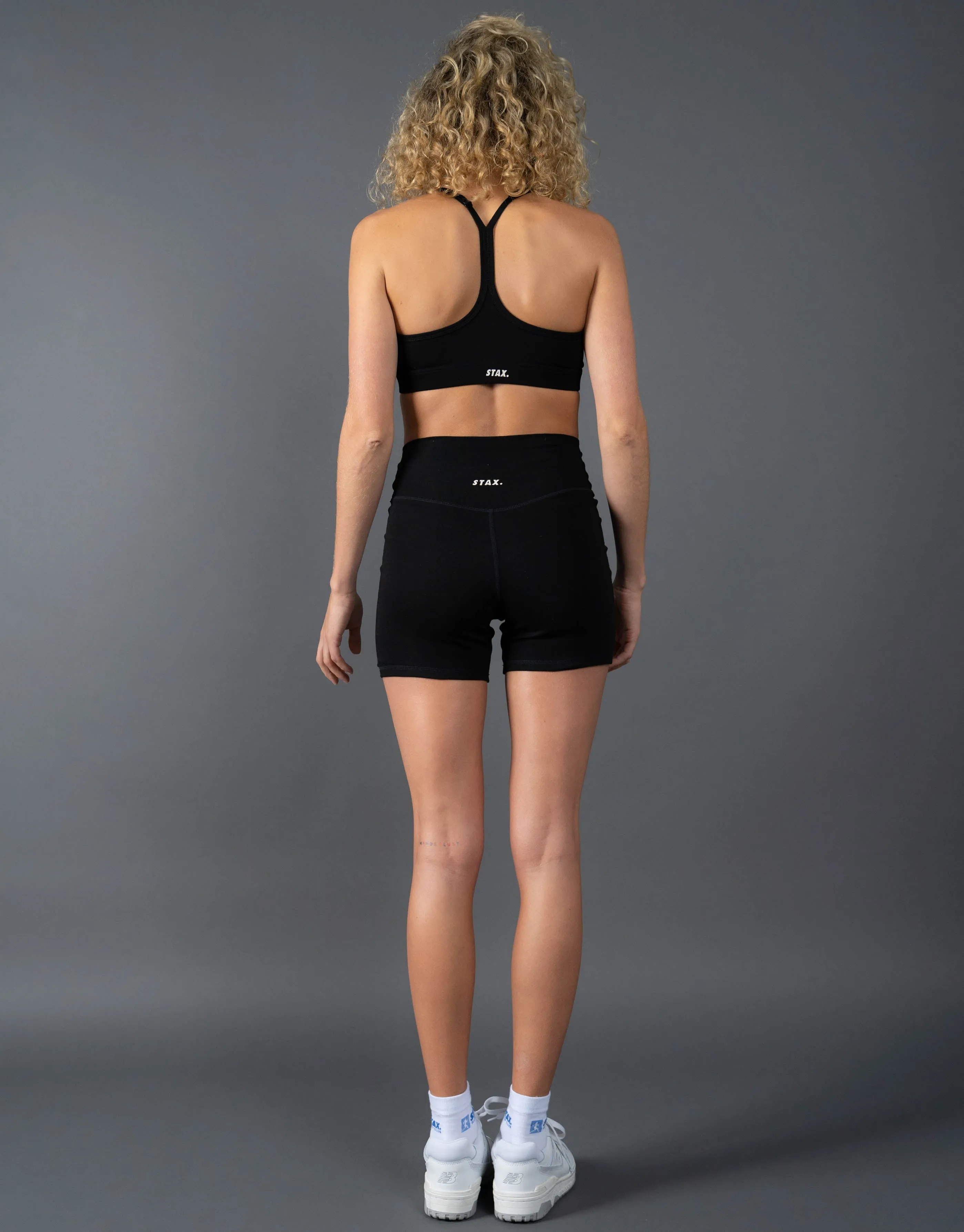 Run Club 2 Cotton Bike Shorts Midi - Black