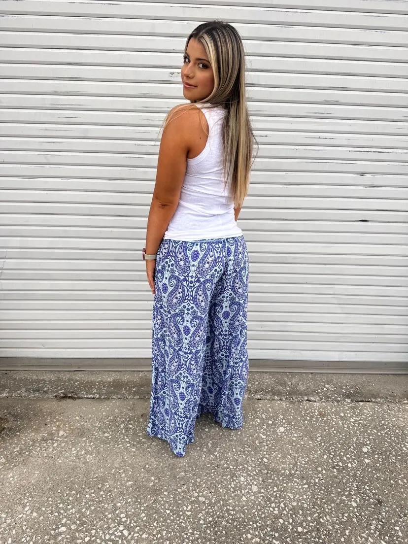 Simply Southern Palazzo Pants- Paisley